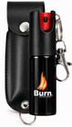 2 Pack Burn Pepper Spray 1 2oz Police Strength Self Defense Keychain   Holster