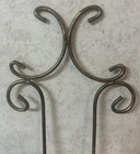 Vintage Wrought Iron 2 Plate Wall Display Rack Gold Tone Ornate 22  X 9 