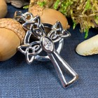 Celtic Cross Necklace Irish Ireland Scottish Communion Pendant 925 W free Chain