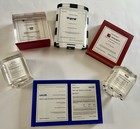 Vtg Lucite Silicon Valley Desk Decor Tech Office Paperweights 80s 90s