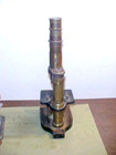 Antique  Baush   Lomb Microscope Brass   Steel Unmarked