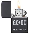 Zippo Windproof Lighter With The Ac dc Logo  Back In Black  49015  New In Box