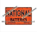 National Batteries Service Metal Tin Sign Dorm Coffee Shops Metal Wall Decor