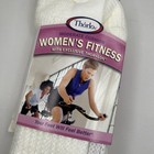 Vtg Socks Women s Thorlos Fitness Arx-11 Thorlon Acrylic White 9-11 90s Nos