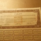 Republic Of China Liberty Bond 4  Serial 784322 With Coupons   Certificate