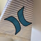 Hurley Men s Board Shorts Size 32 Teal Gray White Striped Swim Trunks Surf