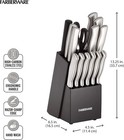 15pc Kitchen Knife Set High Carbon Stainless Steel Block Steak Knives