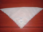 Vintage Lace Wedding Handkerchief With Embroidered Flower
