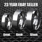 Tungsten Carbide Wedding Band Ring Brushed Silver Mens Jewelry Size 5-15   Half