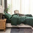 Forest Green Color Cotton Duvet Cover Washed Bedding Custom Sizes Cotton Bedding