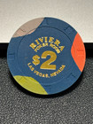  uncirculated   2 Riviera Hotel Casino Chip  Poker Chip Las Vegas Nv
