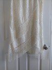 Vintage Ivory cream off White Lace Layered Fringe Skirt Boho Renaissance Western
