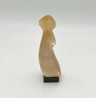 Vintage Carved Stone Woman Figurine Abstract Female Sculpture Minimalist Mcm