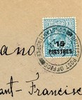 British Levant Sg 46 single Frank -british Post Office Constantinople-19 ju 22-r