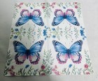 Two Single Cocktail Napkins For Decoupage Butterfly Floral Flowers Spring Summer