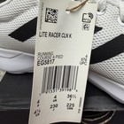 Adidas Lite Racer Cln K Shoes Kids Size 4 5 White Black Running Sneakers Eg5817