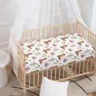 Western Cowboy Pattern Design Fitted Baby Crib Sheet Standard Mattress 28x52 In