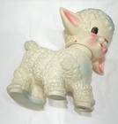 Vintage 1955 The Sun Rubber Co Baby Lamb Toy Squeaker Works 