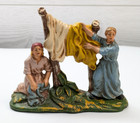 Vtg Fontanini Style Paper Mache Nativity Villagers Figurine Made In Italy