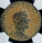 Emperor Trebonianus Gallus Ancient Roman Sestertius Ngc Genuine 251-253ad Temple