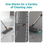 Floor Scrub Brush With Long Handle Length Adjustable  3 In 1 Heavy-duty Gray