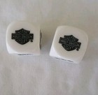 Harley Davidson White Black Xlg   Gaming Dice Set Of Two Dice Licensed Harley