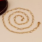 Gold Plated Oval Link Chain Necklace For Men   Women  Designer Chain 22 Inch