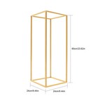 Gold Metal Flower Stand Rectangular Rack For Wedding Table Centerpieces Decor