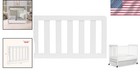 White Wood Toddler Guard Rail - Crib To Bed Conversion Safety