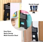 Foldable Chair Step Stool Folding Portable Plastic Store Flat Outdoor Camping Au