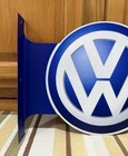 Volkswagen Sign Metal Flange Parts Bug Passat Vr6 Vw Vintage Style Wall Decor