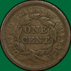 1851 Braided Hair Large Cent Choice Very Fine Vf  Coin  43038