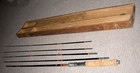 Japanese Fly Fishing Rod With Flies In Wood Case Vintage Nippon Fishing Tackle