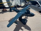 1 48 Usn Martin Mariner Large Mahogany Model Vg Cond  Wood Stand Very Rare