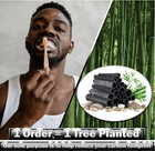 Bamboo Toothbrushes 10 Pack Biodegradable Soft Medium Charcoal Bristles