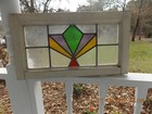 796 Transom Type English Leaded Stained-glass Window 23 1 2  X 13  0 S h Added