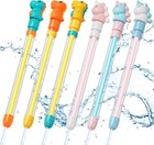 Dsmile 6 Packs Water Guns For Kids Adults  Plastic Handle Outdoor Swimming    
