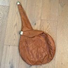 Perez Sanz  Lamb Orange Patina Leather Hobo Tote With Silver Cabochon  Accent