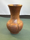 Vintage Authentic Japanese Hand Hammered Copper Vase 4 5    Tall Nice Patina