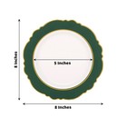 10 White Hunter Green  8  Round Plastic Salad Plates Blossom Design Events