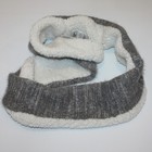 Abercrombie Kids Girl s Metallic Gray   Cream Sherpa Fleece Infinity Scarf In Os