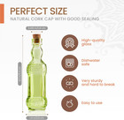 Small Mini Green Vintage Glass Bottles With Corks  Mini Vases  Decorative  Potio