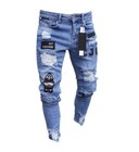 Mens Ripped Skinny Jeans Stretch Distressed Denim Pants Casual Slim Fit Trousers