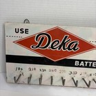Vtg Deka Battery Cables Advertising Display Rack 19    X 8    Wood With Laminate 