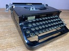 Beautiful  1937 Corona Standard Serviced Glossy Black  flat Top  Typewriter