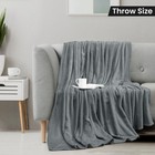 Lightweight Cool Grey Fleece Blanket  Soft Antistatic Microfiber Throw 60x50