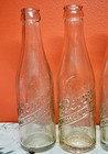 6 Vintage Good For Life Dr Pepper Soda Bottles With Debossed 10-2-4 Logo Clear
