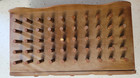 Vintage Plastic Brown Thread   Bobbin Organizer Sewing Box With Drawer 80s Small