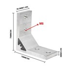 4040 Aluminum Extrusion Profile 90 Degree Angle Corner Bracket Fastener - 2pcs
