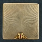 Vintage Tiffany   Co Sterling  14k Yellow Gold   Ruby Compact Mirror powder Case
